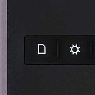 Detail photo of Push’s learn button.